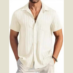 Men's Plus Size Short Sleeve Button-Down Shirt