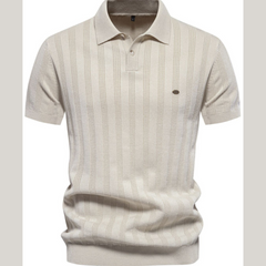 Men's Collared Neck Short Sleeve Knit Polo