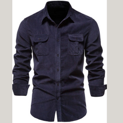 Men's Full Size Button Down Collared Neck Shirt Plus Size