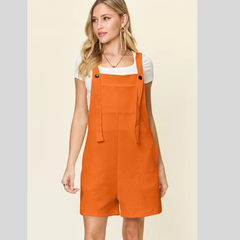 Double Take Full Size Texture Sleeveless Romper