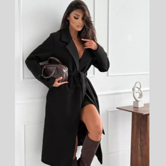 Tie Waist Longline Coat