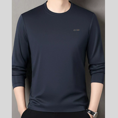 Plus Size Men's Casual Long Sleeve Tee