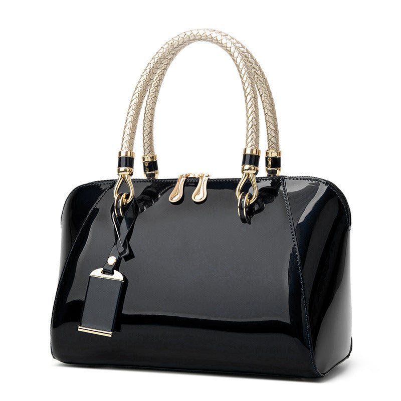 Patent Leather Shiny Fashion One-shoulder Diagonal Bag