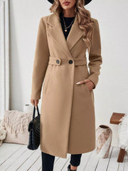 One Button Wool Blend Overcoat