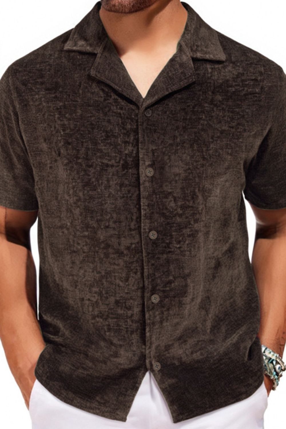 Easy Fit Big and Tall Button Shirt for Men
