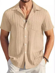 Men's Plus Size Short Sleeve Button-Down Shirt