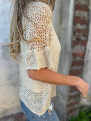 Full Size One Button Half Sleeve Cardigan Plus Size
