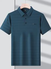 Men's Wide Fit Striped Polo Tee