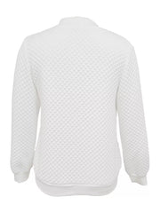 Textured Zip Up Long Sleeve Jacket