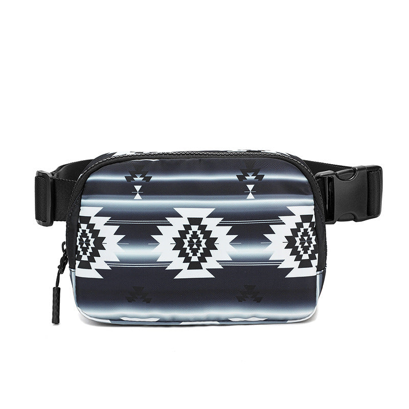 New Bohemian Print Waist Bag With Adjustable Shoulder Strap  Crossbody Bag For Women