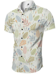 Men's Full Size Printed Collared Neck Shirt Plus Size