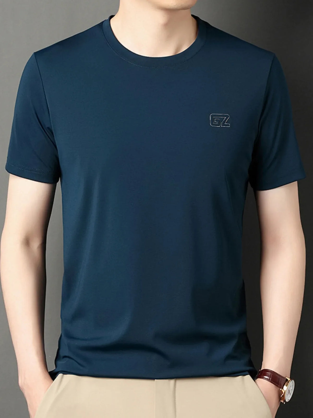 Men's Plus Size Crew Neck Cotton Tee