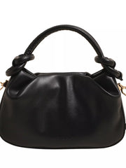 Knot Handle Ruched Crossbody Bag