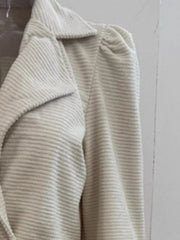 Texture Knit Double-Breasted Blazer