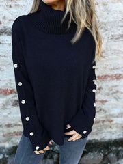 Full Size Turtleneck Long Sleeve Sweater Plus Size