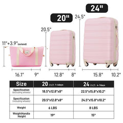 Hard Shell Luggage Set Of 2 Pieces And Luggage With TSA Lock- FREE USA SHIPPING