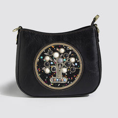 Bead Turquoise Ethnic Style Tote Bucket Shoulder Crossbody Bag