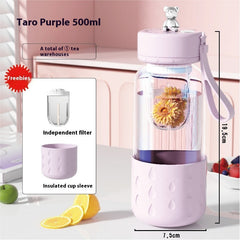 Tea Water Separation Magnetic Glass Water Cup Sealed Without Leakage Glass Tea Water Cup Infuser Tumbler Drinkware Water Bottle With Tea Filter