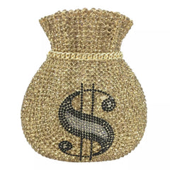 Trade Hollow Metal Purse Full Diamond Clutch
