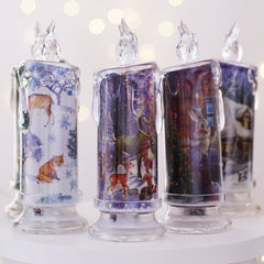 Christmas Transparent Electronic Candles Decorative Gifts LED