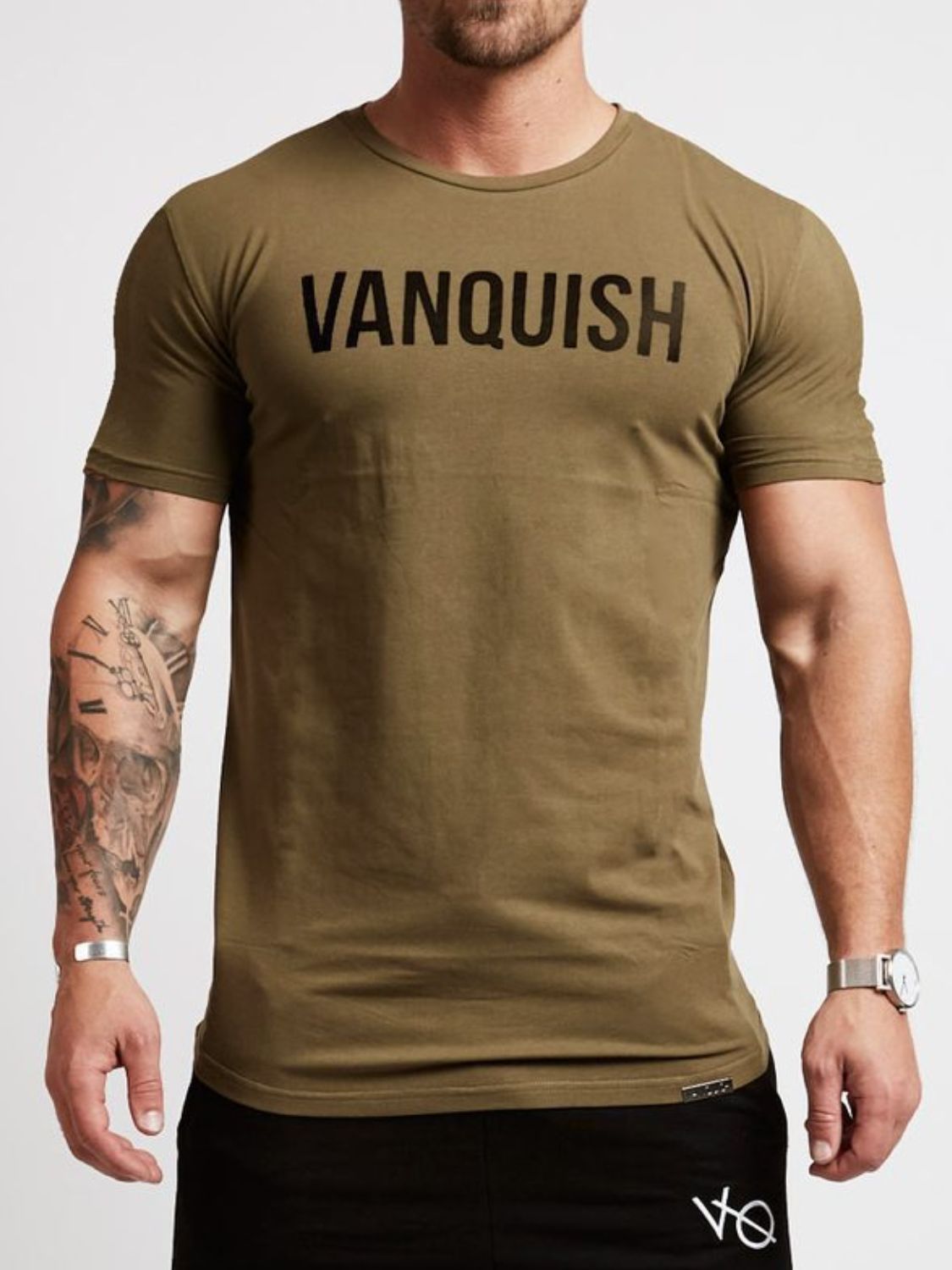 Men's Letter Round Neck Short Sleeve T-Shirt