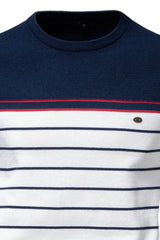 Men's Striped Round Neck Long Sleeve Sweater