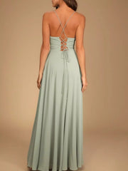 Slit Cowl Neck Maxi Dress