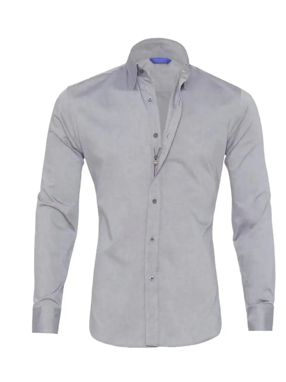 Men's Full Size Classic Button-Down Long Sleeve Business Shirt Plus Size