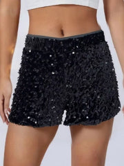 Sequin Embellished Shorts