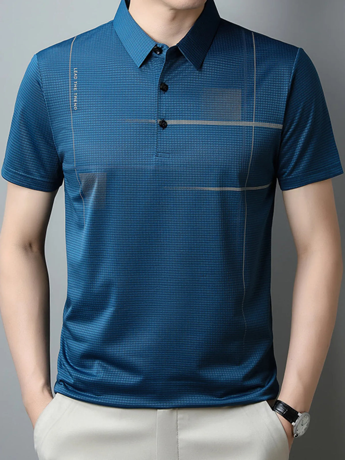 Men's Plus Size Moisture-Wicking Short Sleeve Polo
