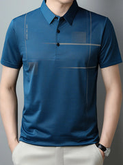Men's Plus Size Moisture-Wicking Short Sleeve Polo