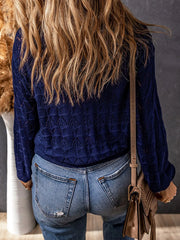 Openwork Button Up Cardigan