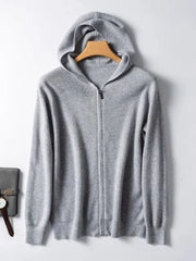 Men's Plus Size Zip-Up Hooded Knit Cardigan