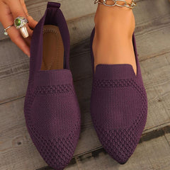 Point Toe Mesh Flats Slip-Ons