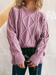 Classic Cable Knit Pullover Sweater