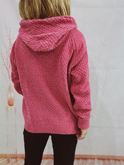 Long Sleeve Hooded Sweater with Drawstring