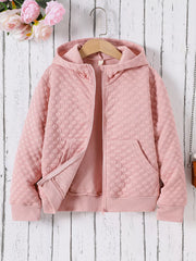 Children's Quilted Zip-Up Hooded Jacket