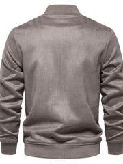 Men's Baseball Collar Snap Down Jacket