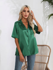 Short Sleeve Camp Collar Shirt