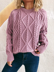 Classic Cable Knit Pullover Sweater