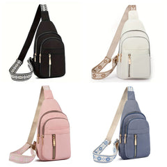 Vintage Style Women's Chest Bag,  Non-Waterproof Zippered Shoulder Messenger Bag For Commuting, Crossbody Bag-FREE USA SHIPPING