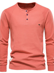 Men's Thermal Waffle-Knit Long Sleeve Shirt