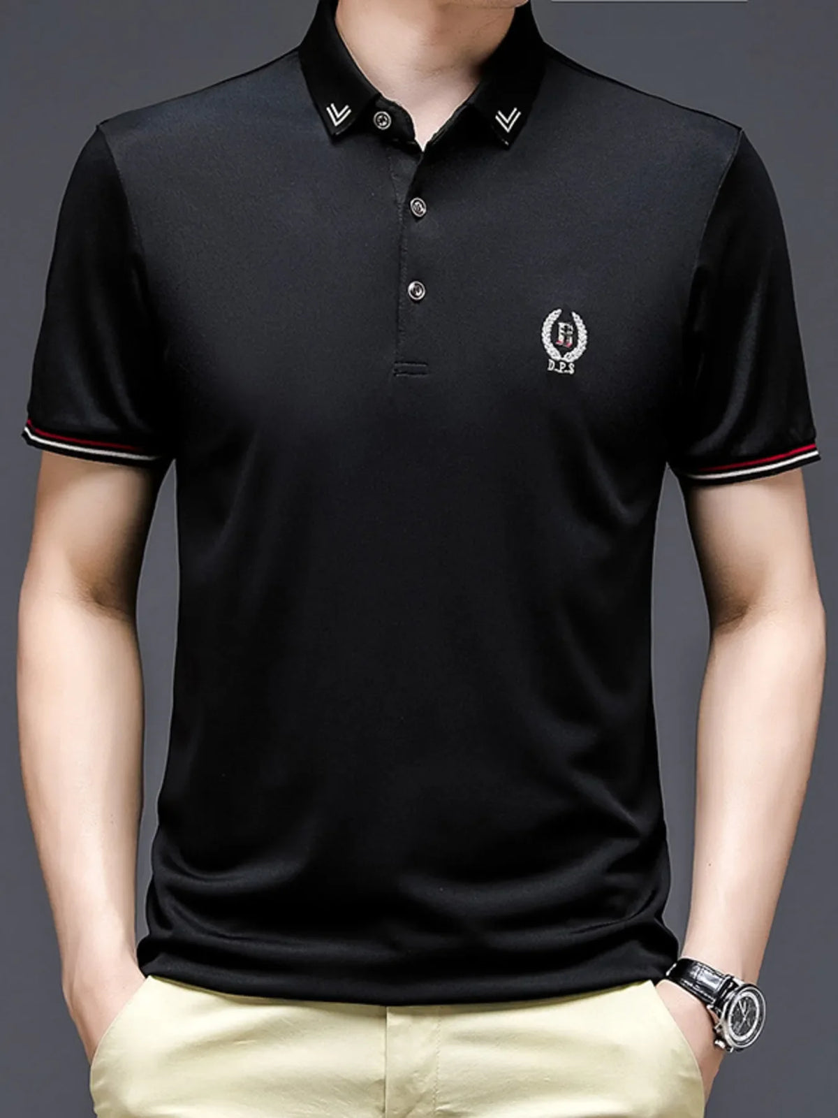 Men's Plus Size Short Sleeve Collar Polo Shirt