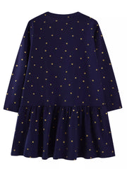 Children's Embroidered Unicorn Long Sleeve Dress