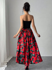 Floral Tube Maxi Dress