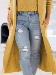 Full Size Ribbed Knit Tank and Cardigan Sweater Set Plus Size