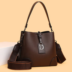 Women's Contrast Color Bucket Crossbody Shoulder Bag