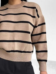 Classic Stripe Long Sleeve Knit Pullover