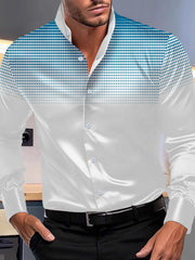 Full Size Men's Business Casual Shirt â€?Long Sleeve Button Style