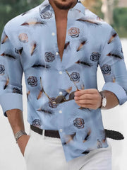 Men's Extended Size Full Sleeve Button-Up Shirt